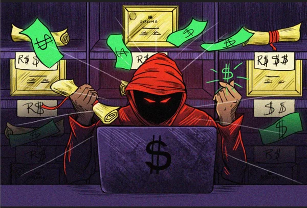 ilustração de fraude