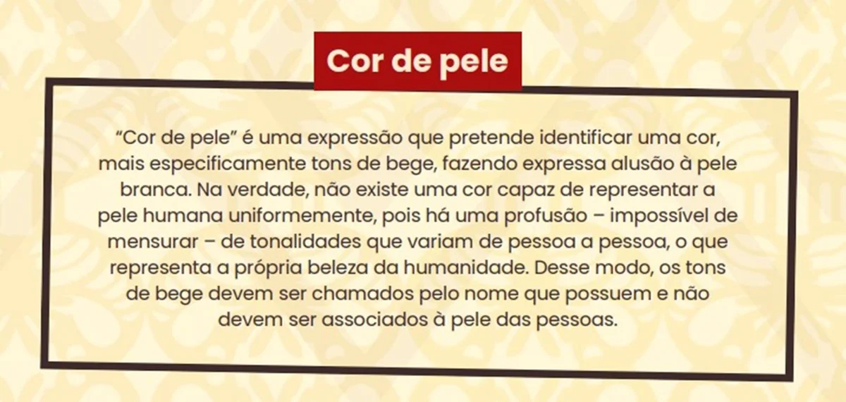 Termos que não devem ser usados Termos que não devem ser usados