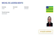Advogado está com a inscrição na OAB suspensa desde maio de 2026 Advogado está com a inscrição na OAB suspensa desde maio de 2026