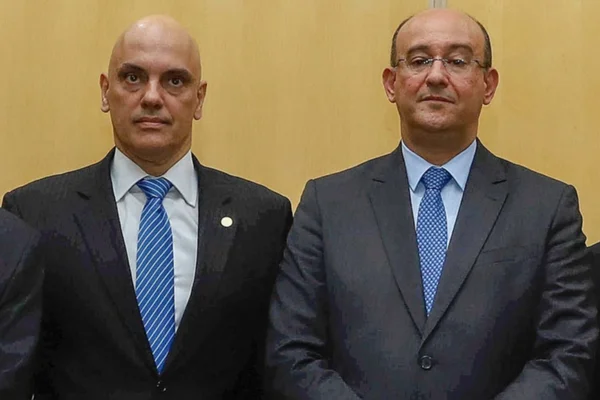 Alexandre de Moraes ao lado de Gianpaolo Smanio em foto de 2018