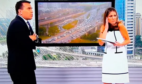 Lâmpada explode e assusta âncora no “Bom Dia SP”