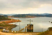 SP - ABASTECIMENTO/SISTEMA CANTAREIRA - GERAL - Vista da represa reserva Jaguari-Jacareí,  que compõe o Sistema   Cantareira, em Joanópolis, no interior de São Paulo, nesta terça-feira   (02).   02/08/2016 - Foto: LUIS MOURA/PAGOS