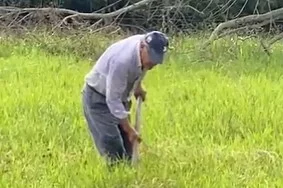 Vídeo: Alckmin diz que todo mês capina por 3 horas em Pindamonhangaba