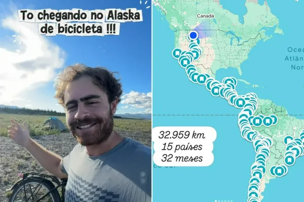 Mineiro pedala por 3 anos até o Alasca