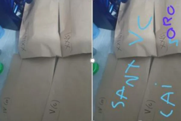 Foto de envelopes que constam na denúncia
