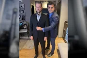 O alfaiate João Camargo e o ator Marcelo Serrado