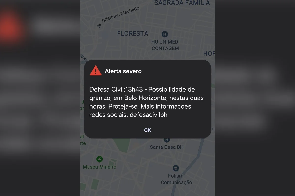 BH tem chuva forte e alerta para  granizo em tarde de ato com Lula