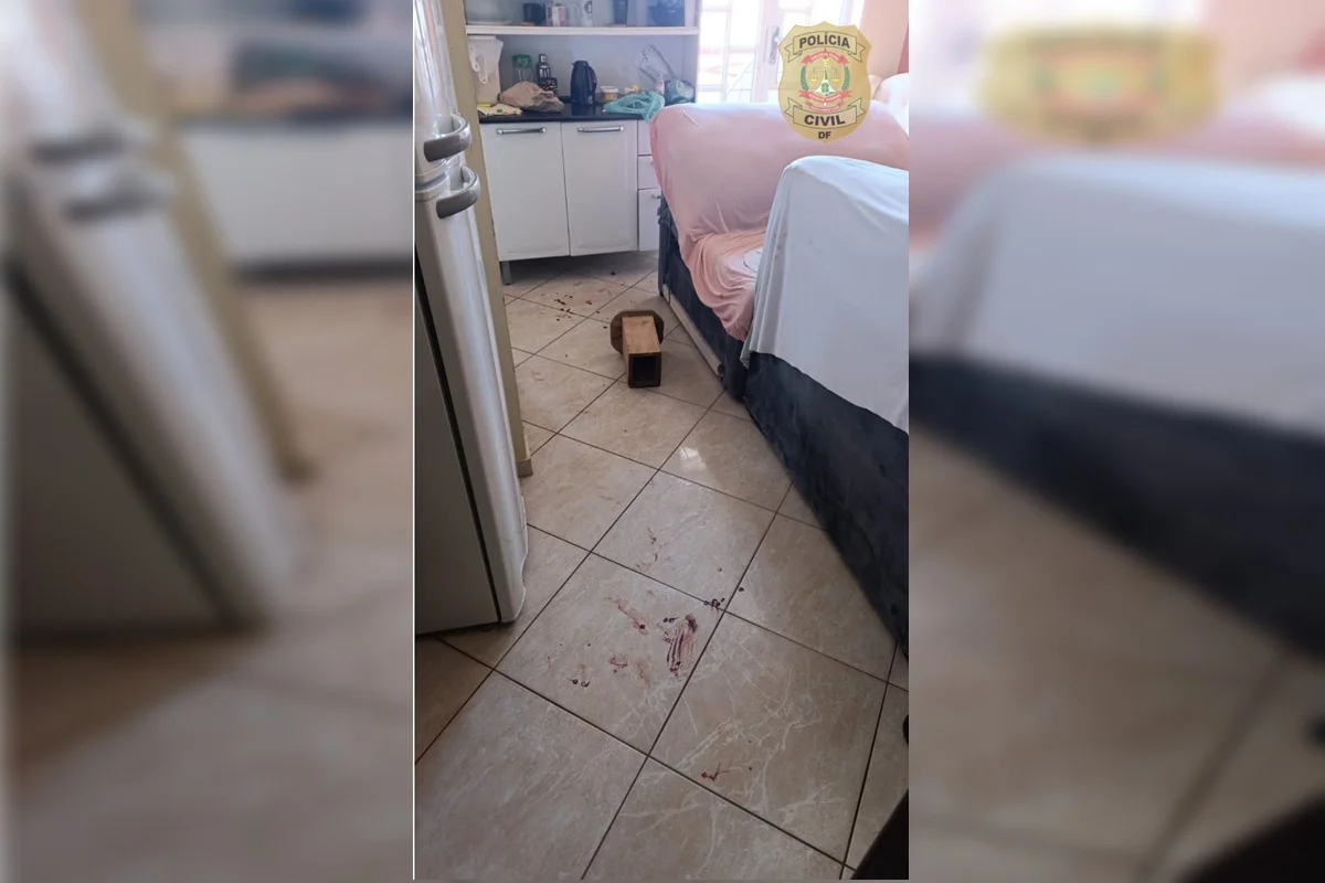 A polícia encontrou sangue pela casa A polícia encontrou sangue pela casa