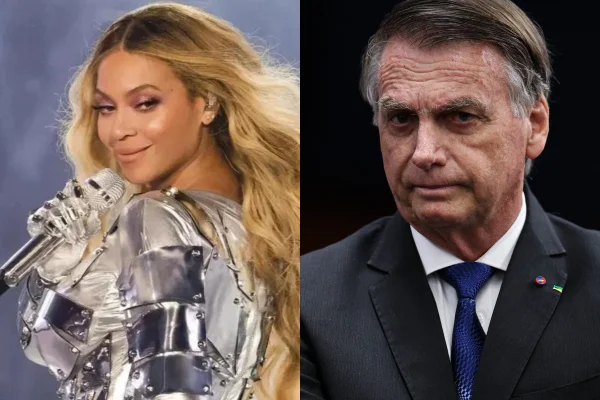 Montagem com Beyoncé e Jair Bolsonaro
