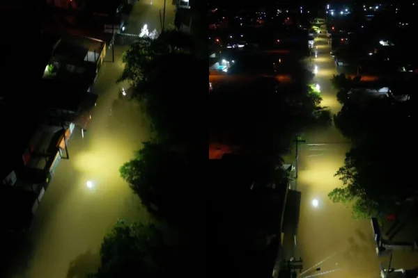 Abrigos emergenciais foram montados em Peruíbe para auxiliar 230 pessoas desabrigadas. Cidade ficou inundada após acumular 272 mm de chuva - Metrópoles