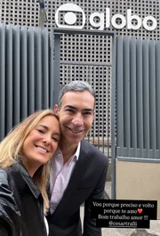 "Difícil", desabafa Ticiane Pinheiro sobre estar longe de César Tralli "Difícil", desabafa Ticiane Pinheiro sobre estar longe de César Tralli