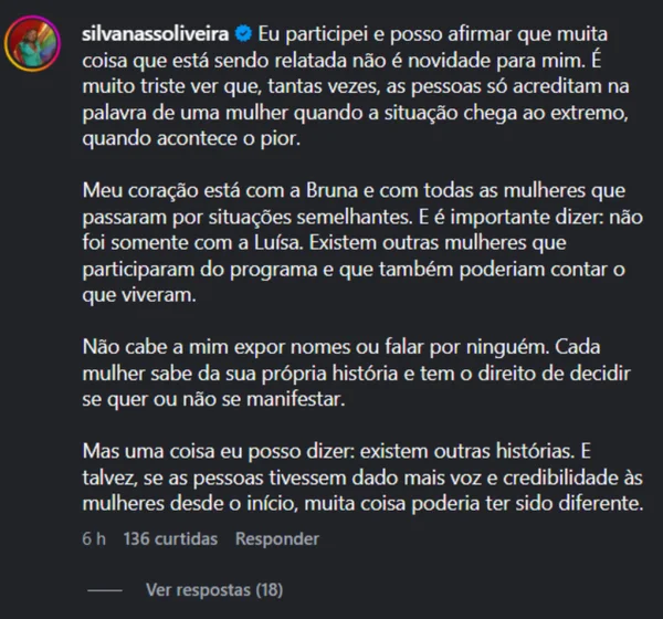Mãe de Ludmilla após denúncia contra Serginho: “Existem outras histórias” - destaque galeria