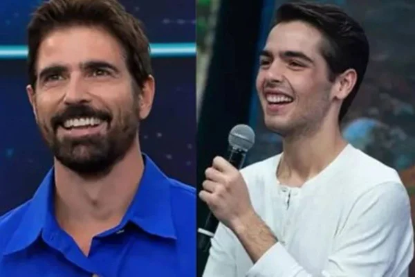 Faustão deixa o filho constrangido ao compará-lo com Gianecchini