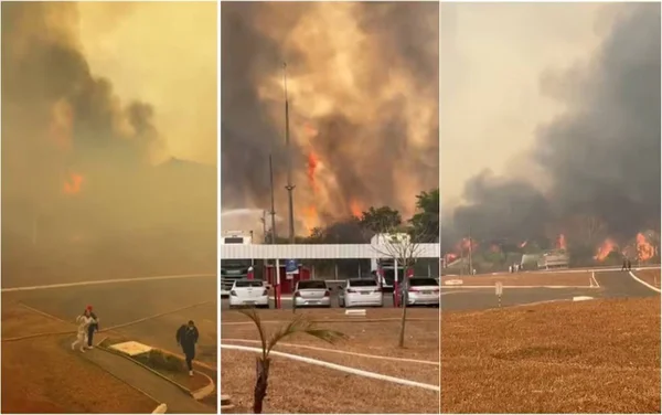 imagem colorida incendio fabrica brf goias