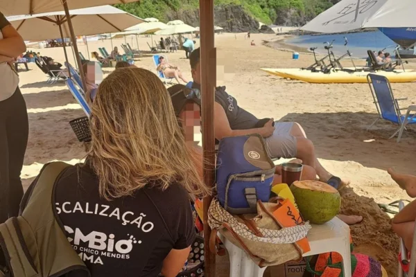 Imagem colorida, Turista é autuado em flagrante por perseguir e pegar tartaruga em Noronha- Metrópoles