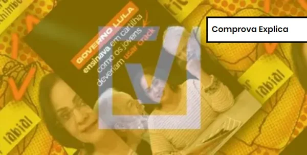 Captura de tela de vídeo com etiqueta do Comprova Explica