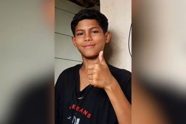 O adolescente Henrique Gabriel da Silva, de 14 anos