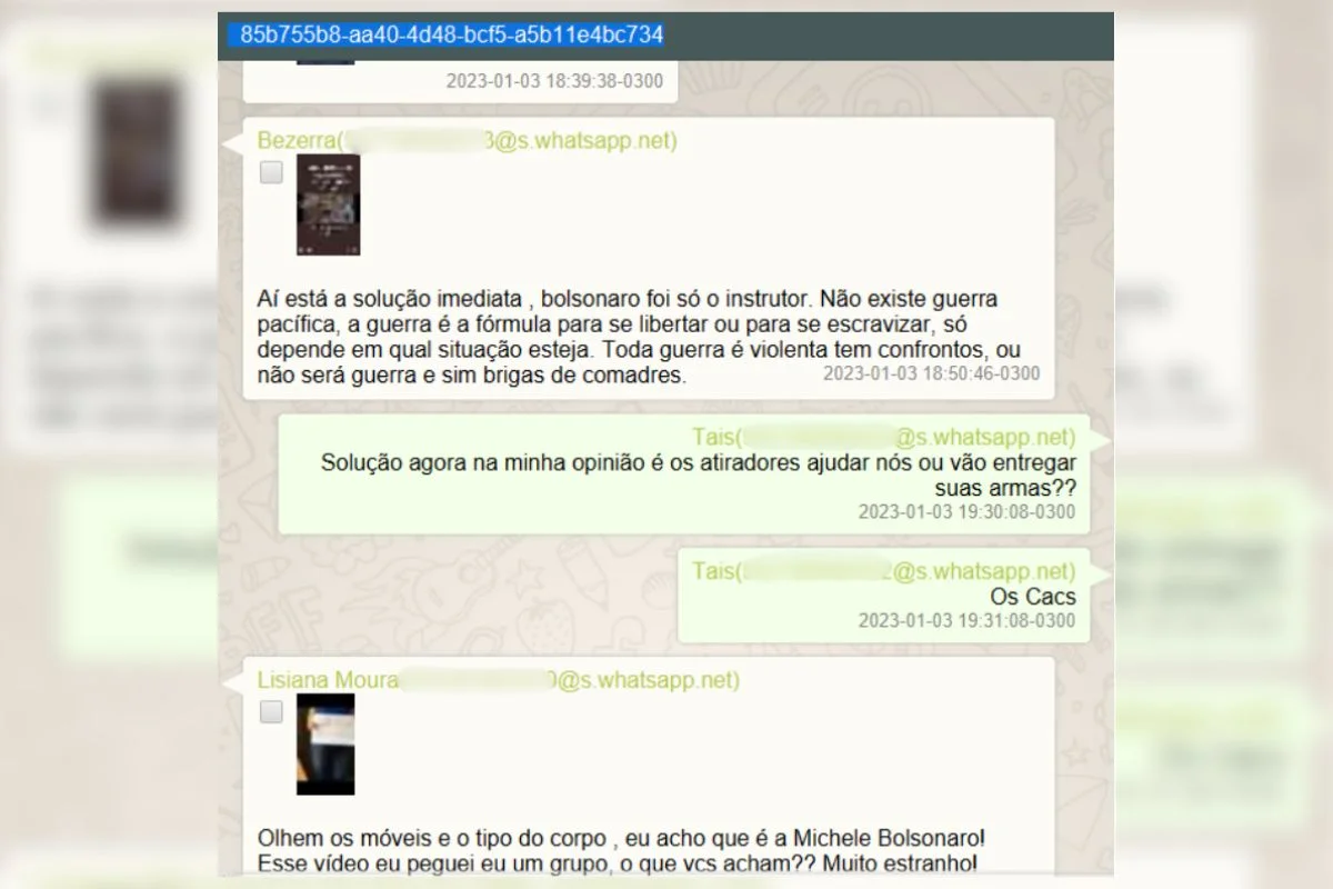 Mulher que Moraes mandou a PF prender usava foto do AI-5 no WhatsApp - imagem 2 Mulher que Moraes mandou a PF prender usava foto do AI-5 no WhatsApp - imagem 2