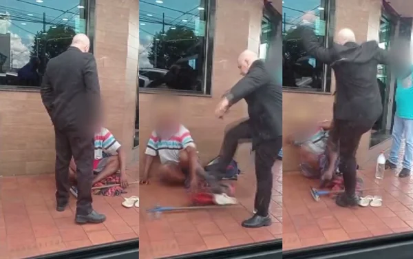 Homem é agredido por funcionário em churrascaria em Ribeirão Preto (SP) - 17-2-2021