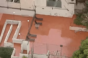 Condomínio próximo ficou cheio de lama e a piscina do local "desapareceu" 