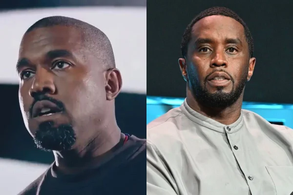 Foto colorida de Kanye West e Diddy - Metropoles