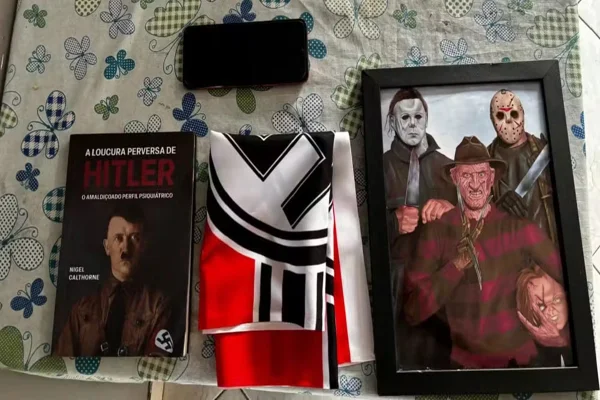 Imagem colorida, materias associados ao neonazismo - Metrópoles