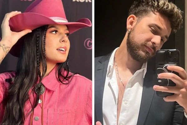 Montagem feita a partir de fotos das redes sociais de Ana Castela e Gustavo Mioto - Metrópoles
