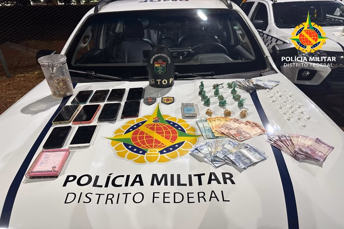 Café batizado: casal escondia crack e cocaína em pote na Asa Sul 1 pmdf dupla pote de café