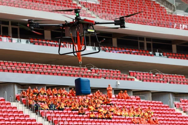 Corpo de Bombeiros simula ataque terrorista com drone no Mané Garrincha