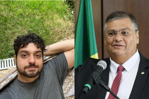 Imagem colorida, Youtuber Monark e Flávio Dino - Metrópoles