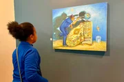 Alunos de Sobradinho visitam exposição Constelações Contemporâneas