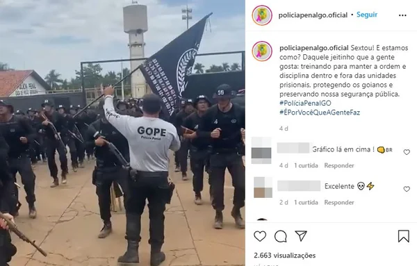 Policiais penais cantam música com apologia à tortura