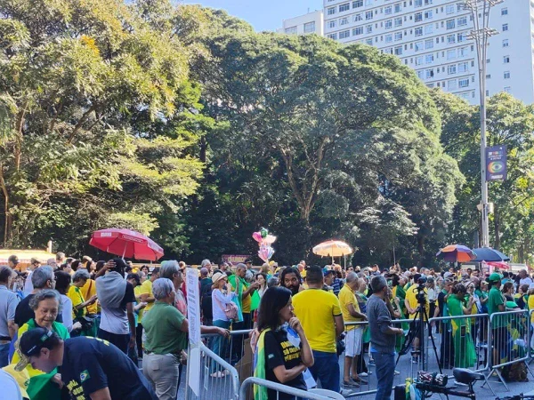 Ato bolsonarista na Avenida Paulista em 9/6/2024 - Metrópoles