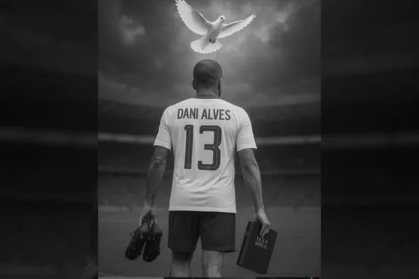 Imagem colorida da publicação de Dani Alves