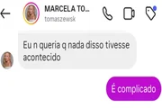 Marcela Tomaszewski conversou com a coluna e confirmou a agressão Marcela Tomaszewski conversou com a coluna e confirmou a agressão