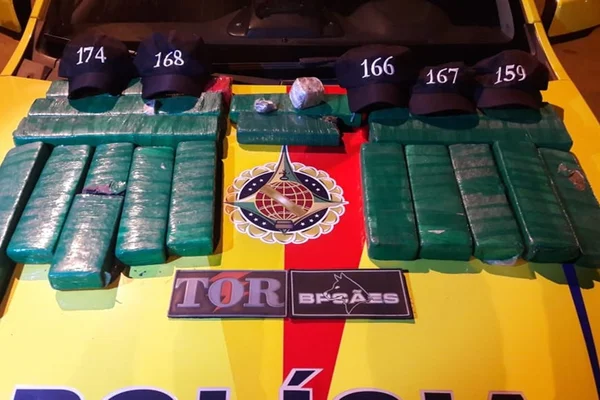 Cães farejadores da PM encontram 39 kg de drogas em ônibus no DF