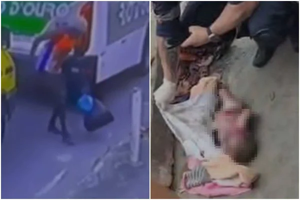 Homem joga saco de lixo com bebê morta