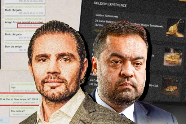 Castro agradece a Vorcaro após comer bife de ouro: “Muito incrível”