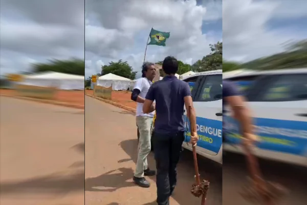 Vídeo: agente da Vigilância Ambiental do DF é agredido e expulso de QG