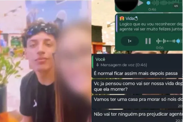 Imagem colorida, Prints expõem plano de filho e namorada para matar mãe por herança - Metrópoles