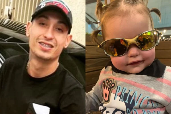 Matheuszinho e a filha caçula, que morreu afogada - Metrópoles