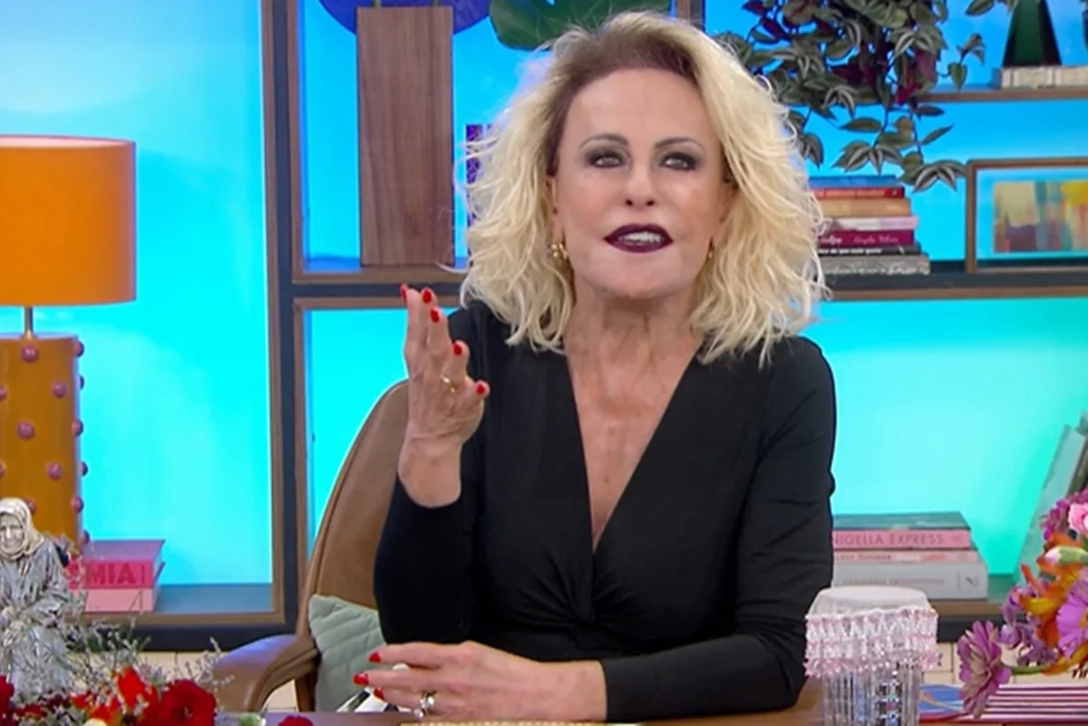 Imagem colorida de Ana Maria Braga falando durante o Mais Você