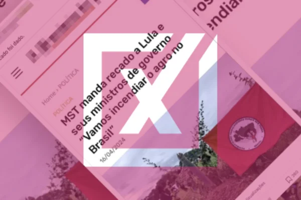 Post que mente ao associar MST às queimadas no Brasil. - Metrópoles