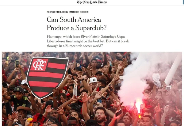 Deu no NY Times! Flamengo é tema de matéria no jornal americano
