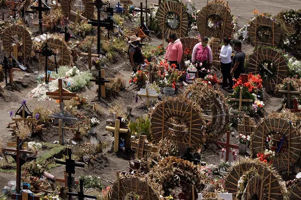 cemitério no México durante a pandemia provocada pelo novo coronavírus