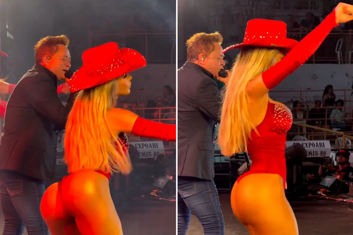 Bailarinas de Leonardo usam figurino ousado em show