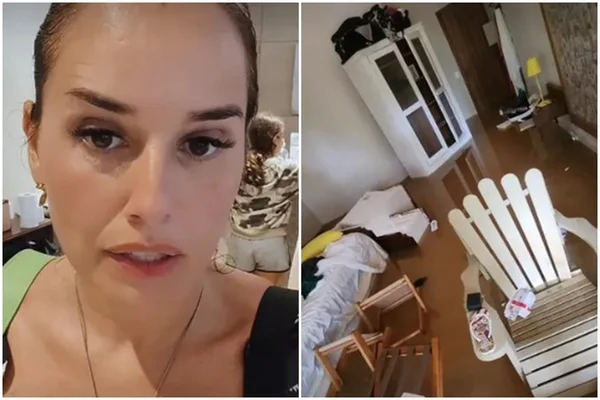 Mariana Belém mostra hotel inundado após fortes chuvas em São Paulo