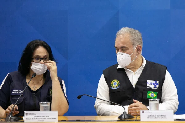 ministra damares alves e ministro marcelo queiroga