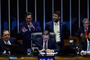 O presidente da Câmara, Hugo Motta