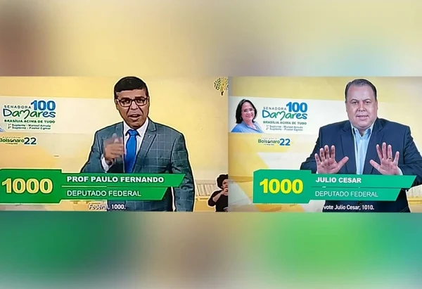 Candidatos Paulo Fernando e Julio Cesar